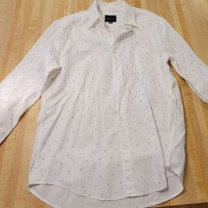 American Eagle button down short, white, size medium